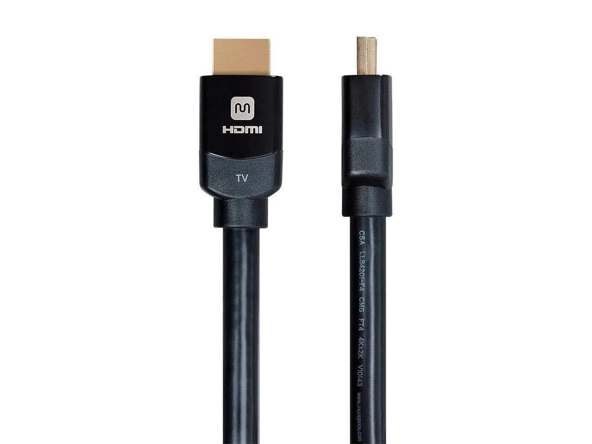 Monoprice 4K High Speed HDMI Cable 30ft - 18Gbps Active Black 14132