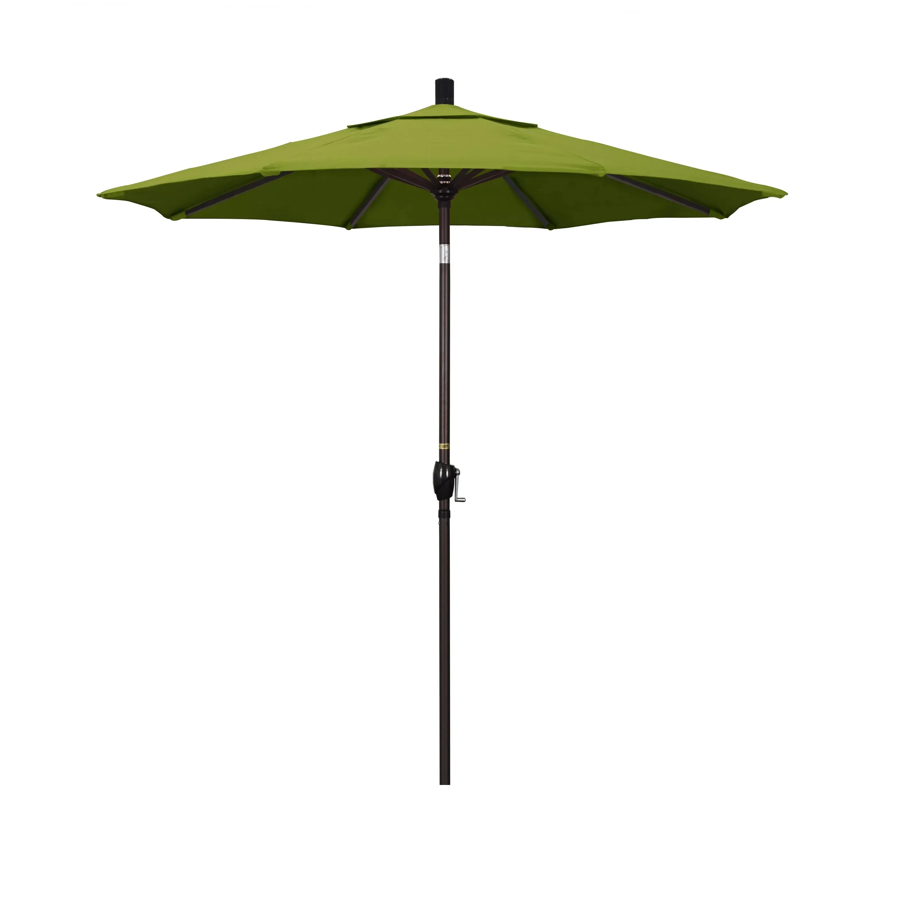 California Umbrella 7.5' Aluminum Market Umbrella Push Tilt Bronze/Olefin/Kiwi GSPT758117-F55