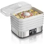 Hamilton Beach Food Dehydrator, 500 Watts, 5 trays, Silver, 32100A