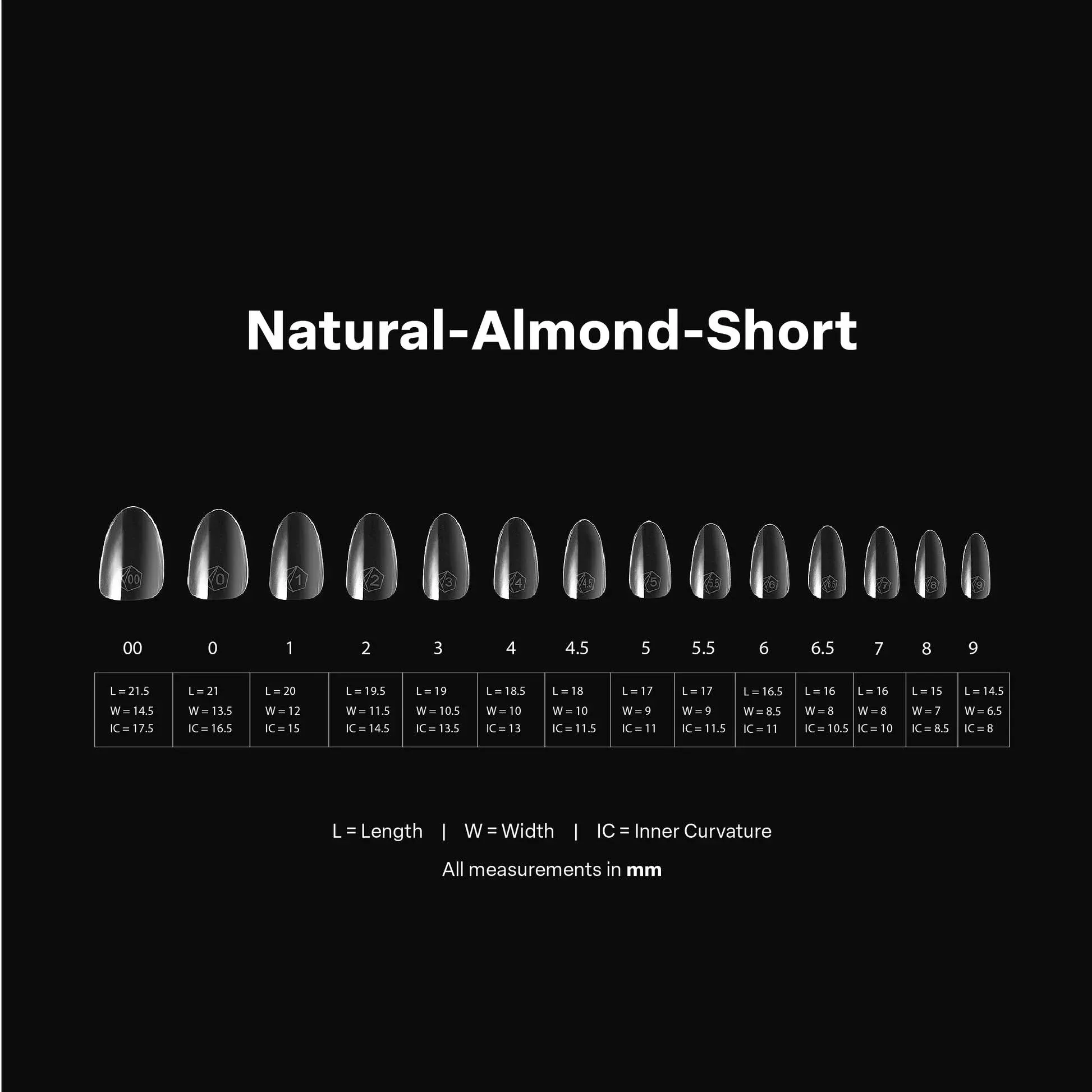 Gel X Natural Almond Short (Box of 600 Tips)