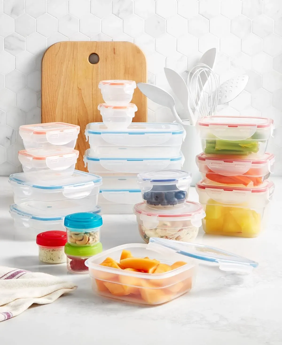 Lock & Lock Color Mates 36-Piece Food Storage Container Set