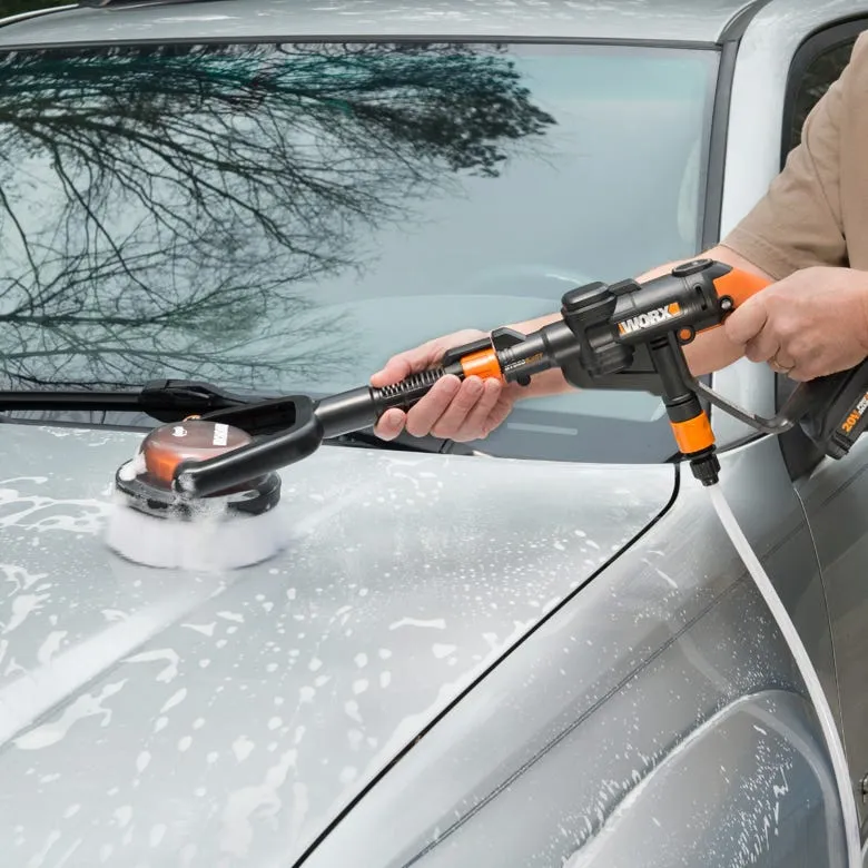 Worx HydroShot Adjustable Automotive Power Scrubber, Quick Snap Connection - WA1820 (Soft Bristles)