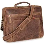 Laptop Bag San Francisco 17 Inch, Handcrafted Leather Shoulder Bag for Notebook