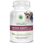 Vetality Canine Aspirin for Dogs, 75 Count