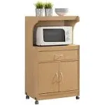 Hodedah Microwave Cart - Beech