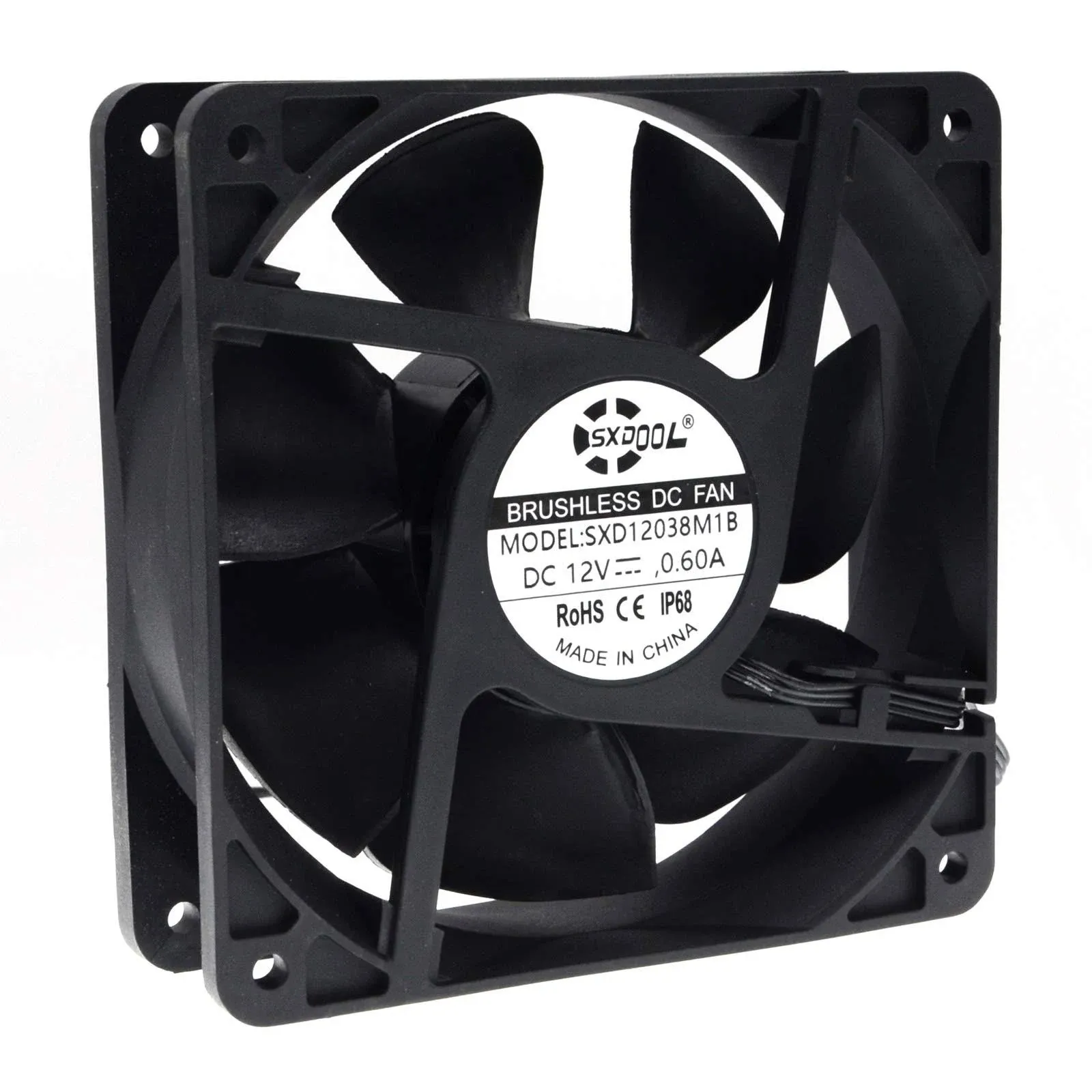 SXDOOL 120MM (120X120X38 High Speed CFM Waterproof Dustproof 12V Cooling Fan