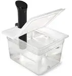 Everie Collapsible Hinged Lid Compatible with Anova Nano or Instant Pot and Everie Container EVC-12, Side Mount, Does Not Fit Rubbermaid (Lid Only)