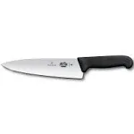 Victorinox Swiss Army 5.2003.15-X8 Fibrox Straight Chef's Knife Black 6 in