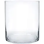 8-Inch Clear Glass Cylinder Vase - Durable &amp; Stylish Decor for Special Occasions