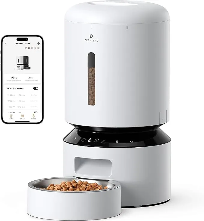 Petlibro Automatic Cat Feeder, 5G WiFi Automatic Pet Feeder with Freshness Preservation, 3L Timed Cat Feeders for Dry Food, Up to 48 Portions 10