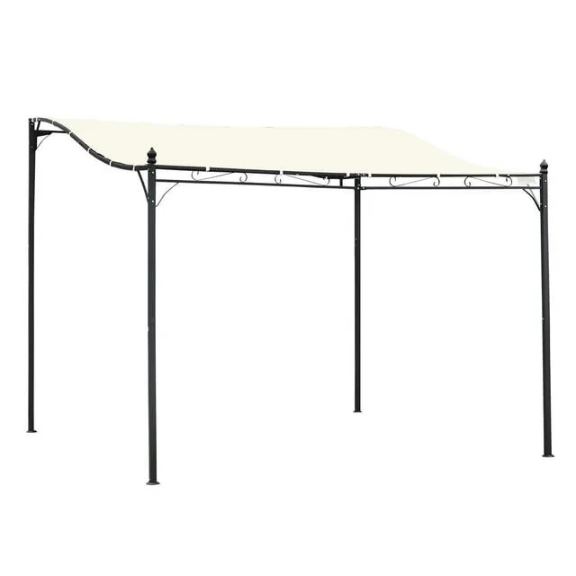 10' x 10' Steel Outdoor Pergola Gazebo Patio Canopy with Durable & Spacious Weather-Resistant Design, Grey