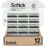 Schick Hydro Dry Skin Refills — Schick Razor Refills for Men, Men’s Razor Refills, 12 Count